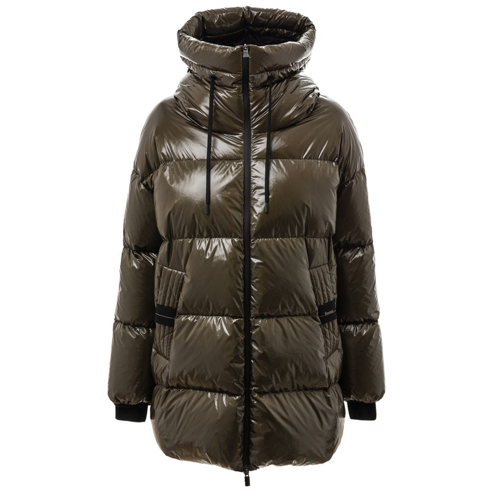 Grüner Polyamid-Parka