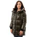 Grüner Polyamid-Parka