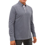 Blaues Polohemd aus Baumwolle