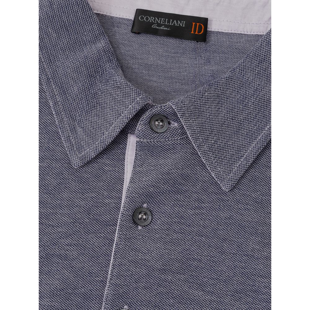 Blaues Polohemd aus Baumwolle