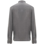 Gray Cotton Polo Shirt