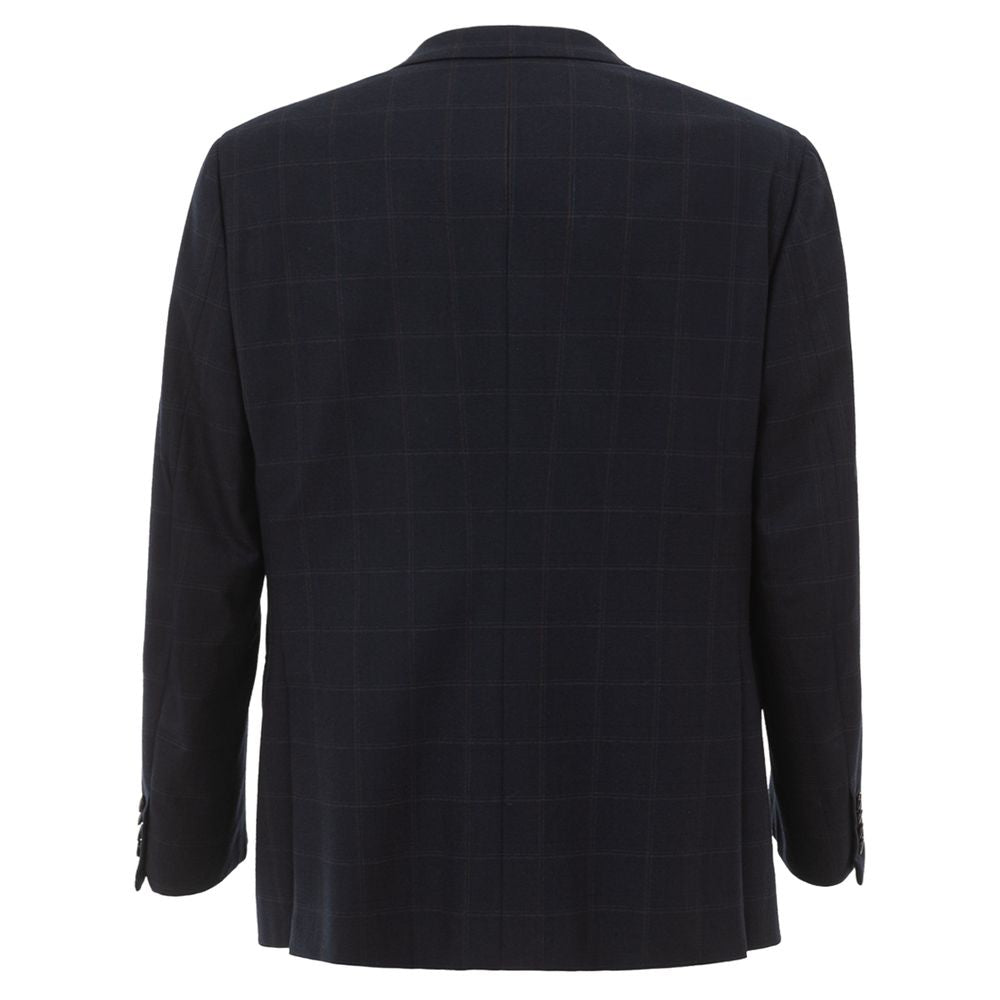 Blauer Blazer aus Wolle