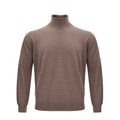 Brauner Rollkragenpullover aus Wolle