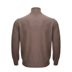 Brauner Rollkragenpullover aus Wolle