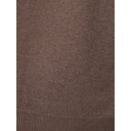 Brauner Rollkragenpullover aus Wolle