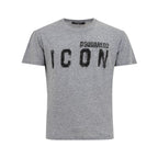 Graues Baumwoll-T-Shirt