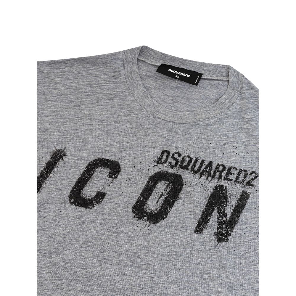 Graues Baumwoll-T-Shirt