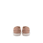 Pink Fabric And Leather Low Top Sneakers