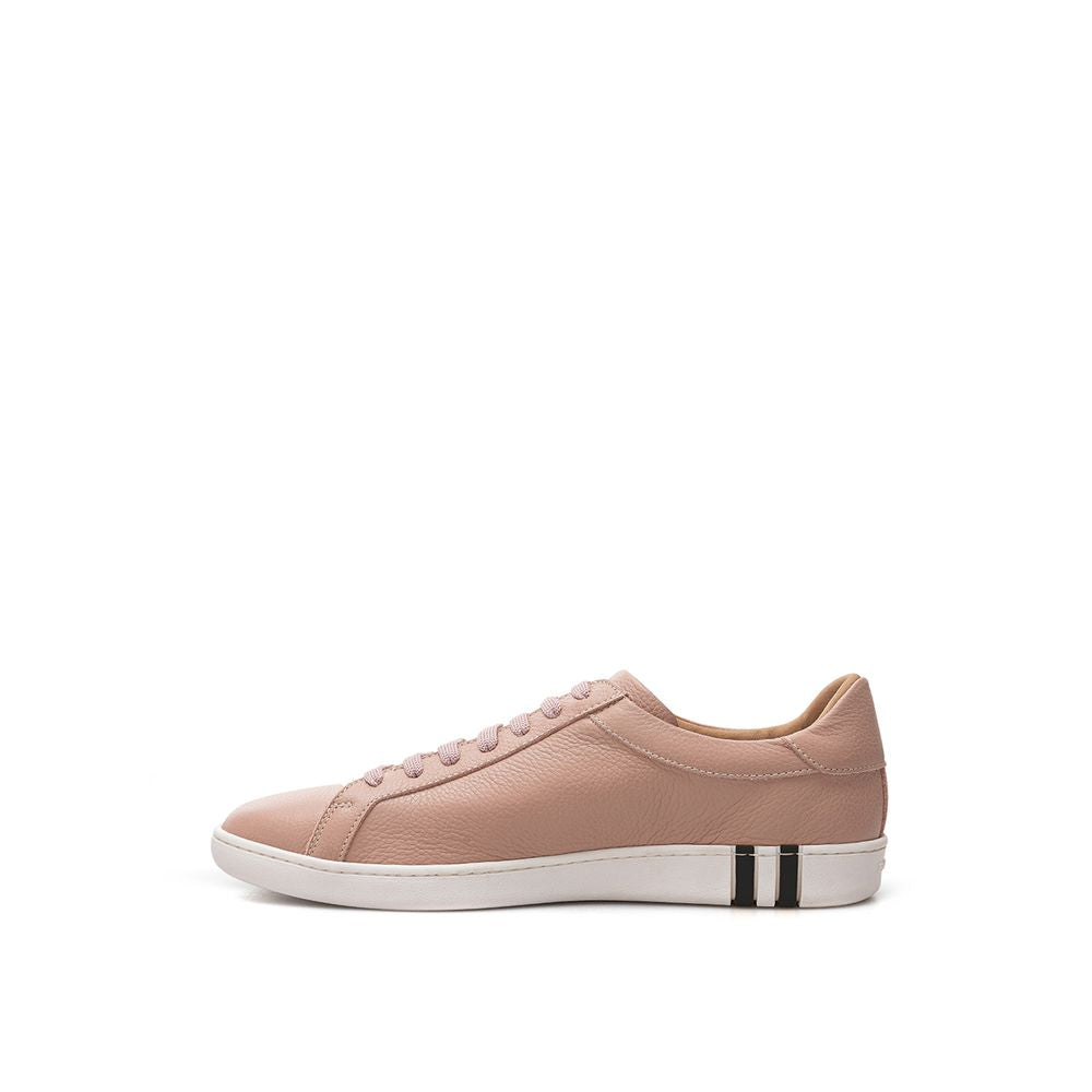 Rosa Leder-Low-Top-Sneaker