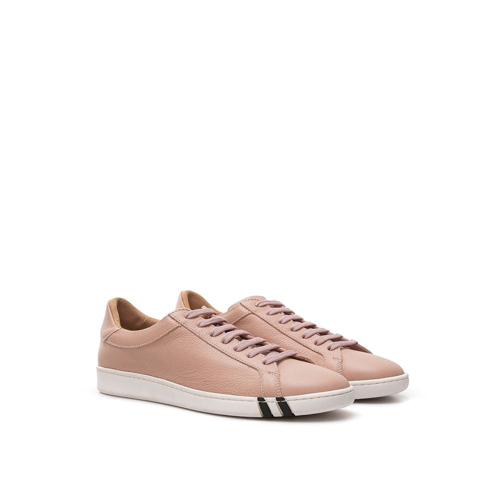 Rosa Leder-Low-Top-Sneaker