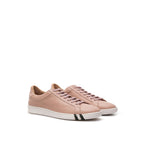 Rosa Leder-Low-Top-Sneaker