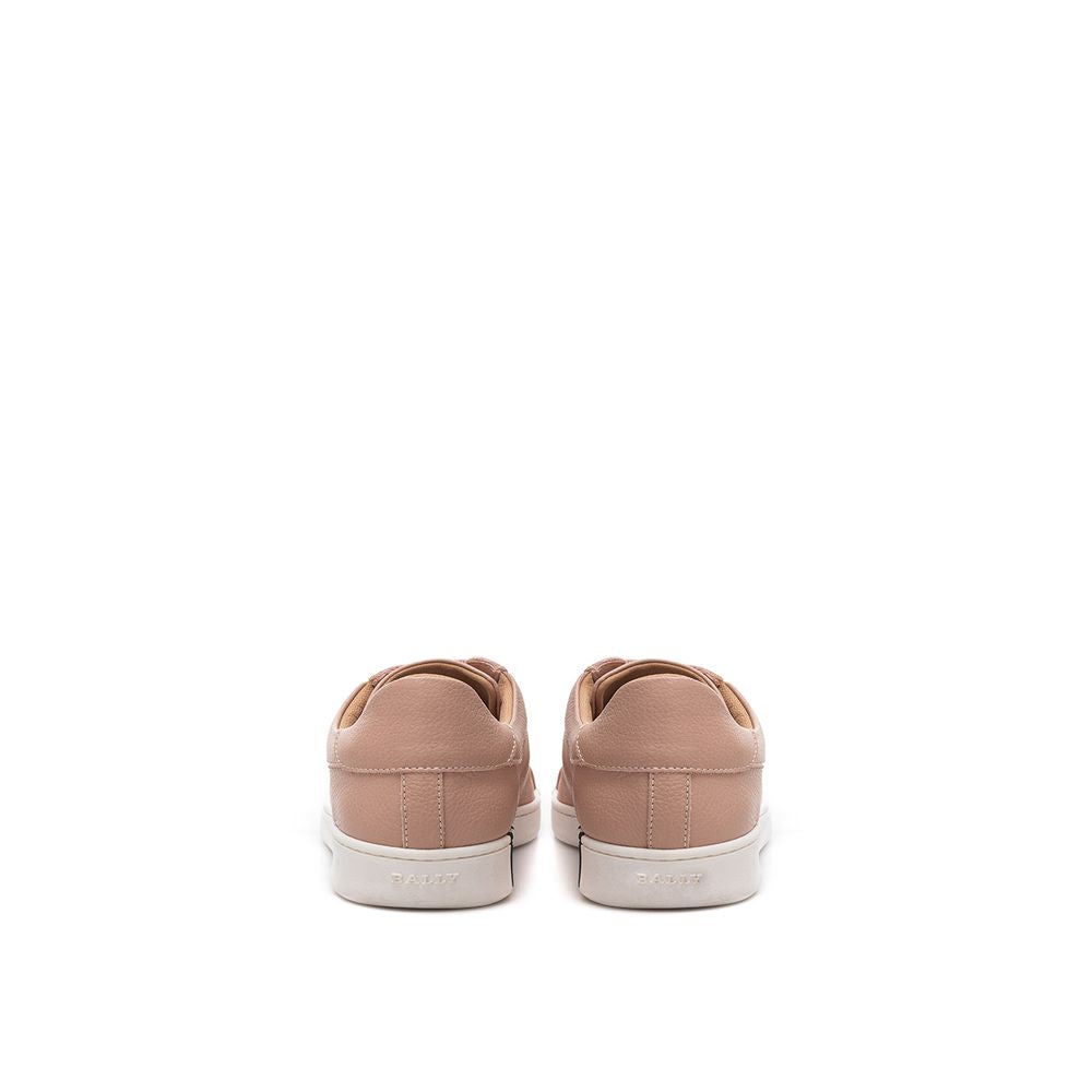 Rosa Leder-Low-Top-Sneaker