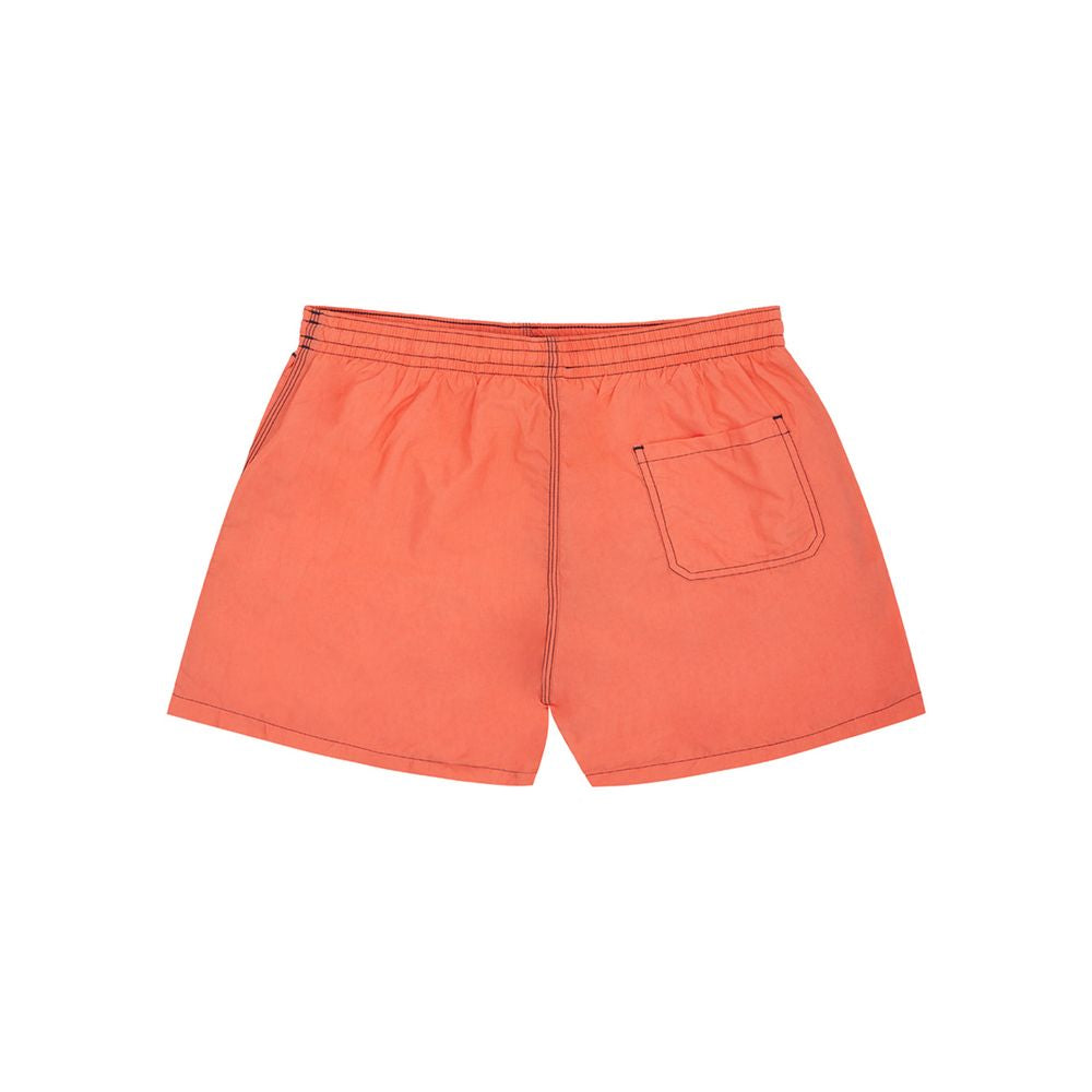 Orangefarbene Badeshorts aus Polyester