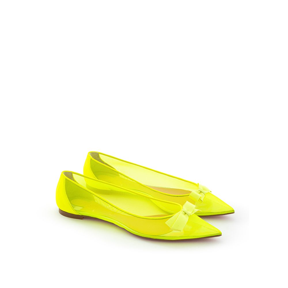 Gelbe Mesh-Ballerinas
