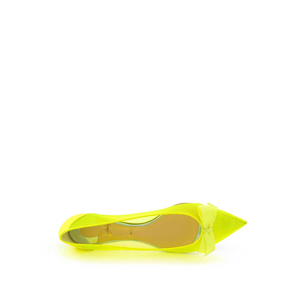 Gelbe Mesh-Ballerinas