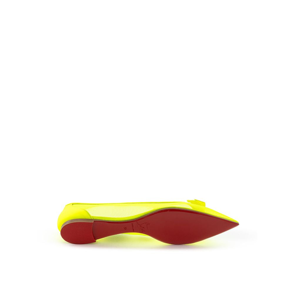 Gelbe Mesh-Ballerinas