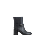 Black Leather Ankle Boots