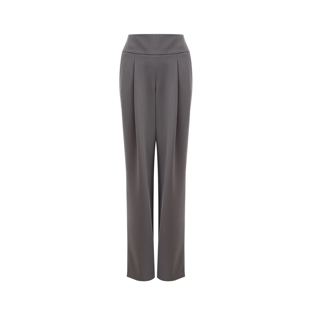 Freizeithose aus grauer Wolle