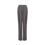 Freizeithose aus grauer Wolle