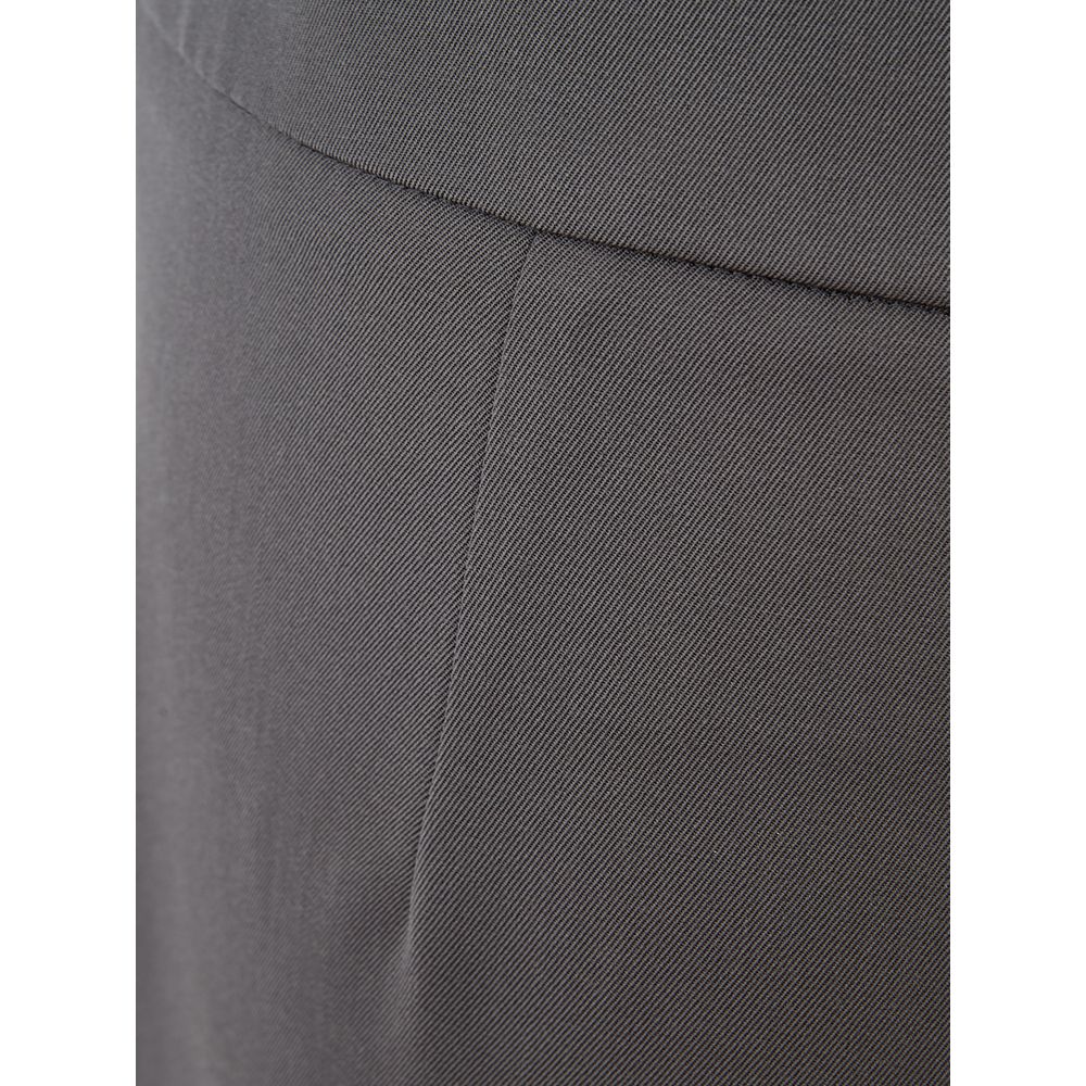 Freizeithose aus grauer Wolle