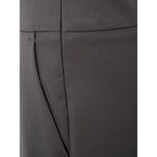 Freizeithose aus grauer Wolle