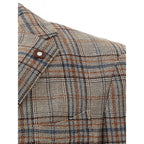 Mehrfarbiger Leinenblazer