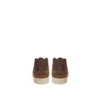 Brown Suede Leather Athletic Sneakers
