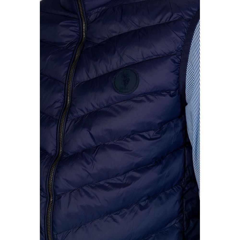 Blaue ärmellose Jacke aus Polyamid