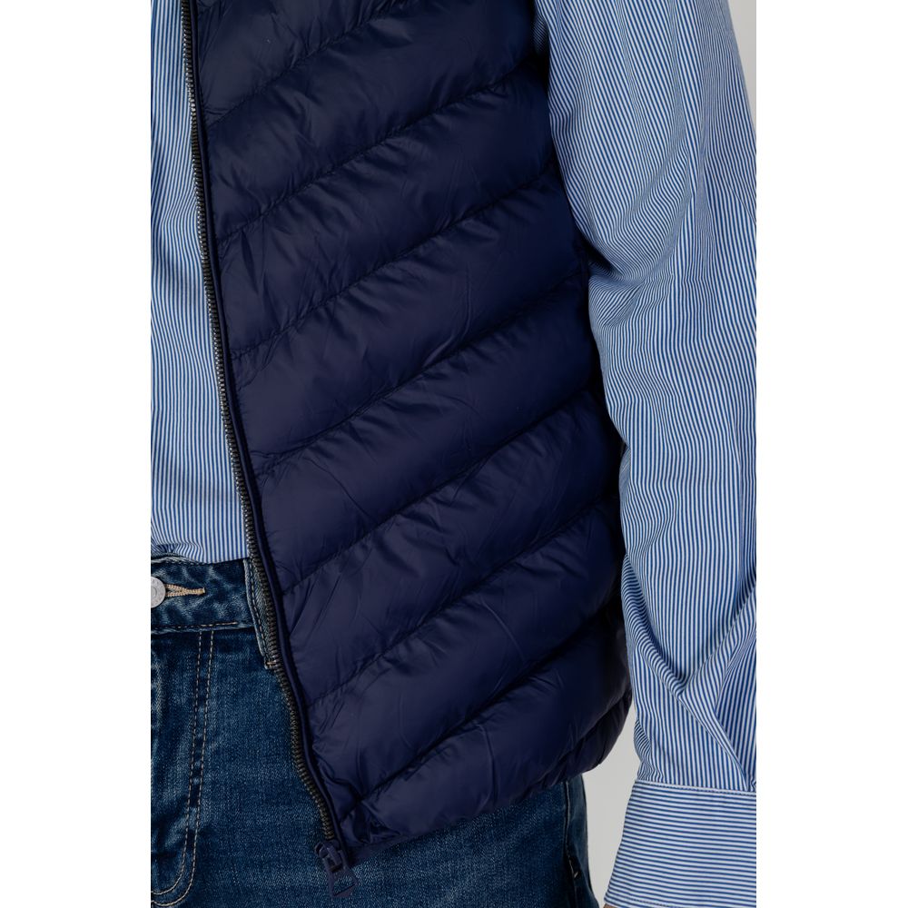 Blaue ärmellose Jacke aus Polyamid