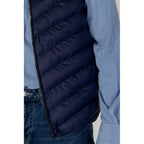 Blaue ärmellose Jacke aus Polyamid