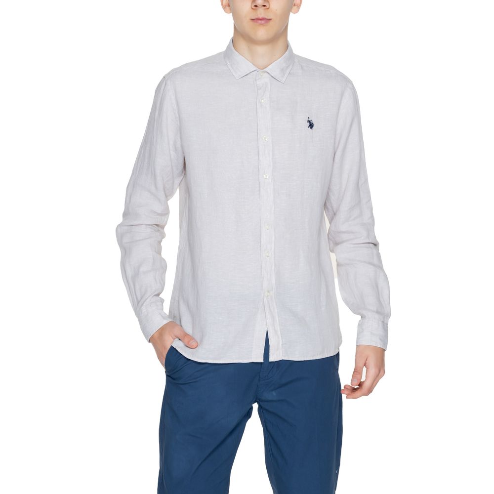 Camicia Elegante in Lino Beige