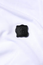 White Cotton Logo Collared Polo T-shirt