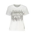 White Cotton Women T-Shirt