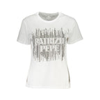 White Cotton Women T-Shirt