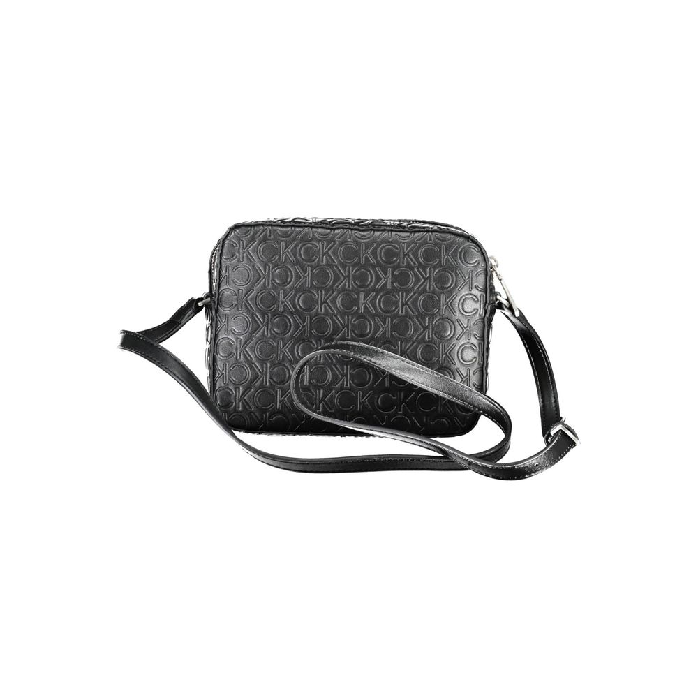 Borsa a tracolla da donna in poliestere nero