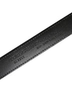 Green Leather Silver Tone Metal Buckle Belt