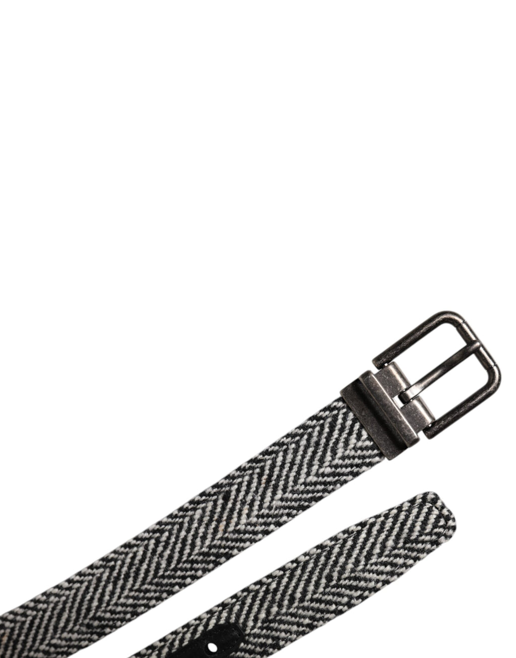 Gürtel mit Metallschnalle in Schwarz-Weiß-Silberfarben