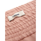 Pink Polyester Casual Pants