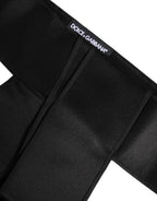 Breiter Taillengürtel aus schwarzem Satin