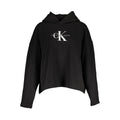 Schwarzer Damen-Kapuzenpullover aus Baumwolle
