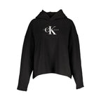 Schwarzer Damen-Kapuzenpullover aus Baumwolle