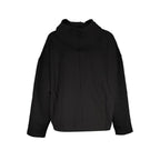 Schwarzer Damen-Kapuzenpullover aus Baumwolle