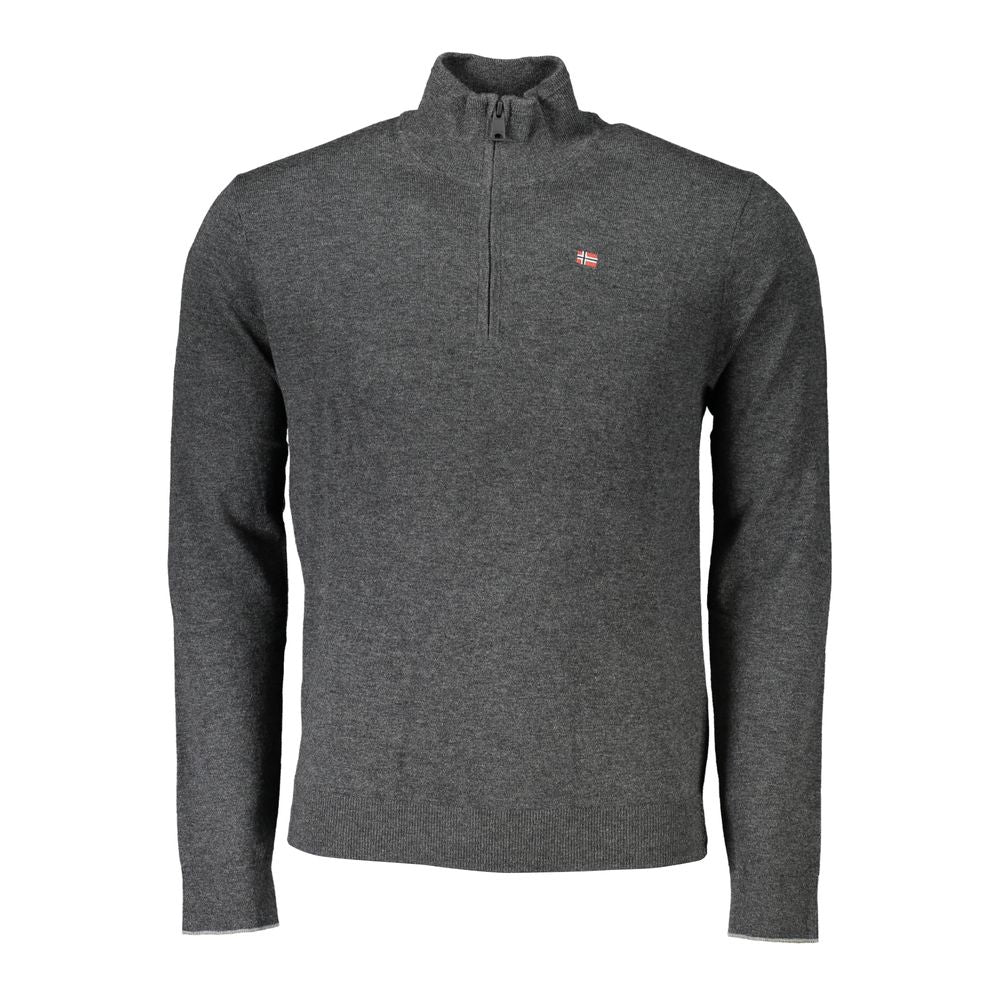 Grauer Herrenpullover aus Stoff
