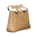 Beige Polyurethane Women's Bag
