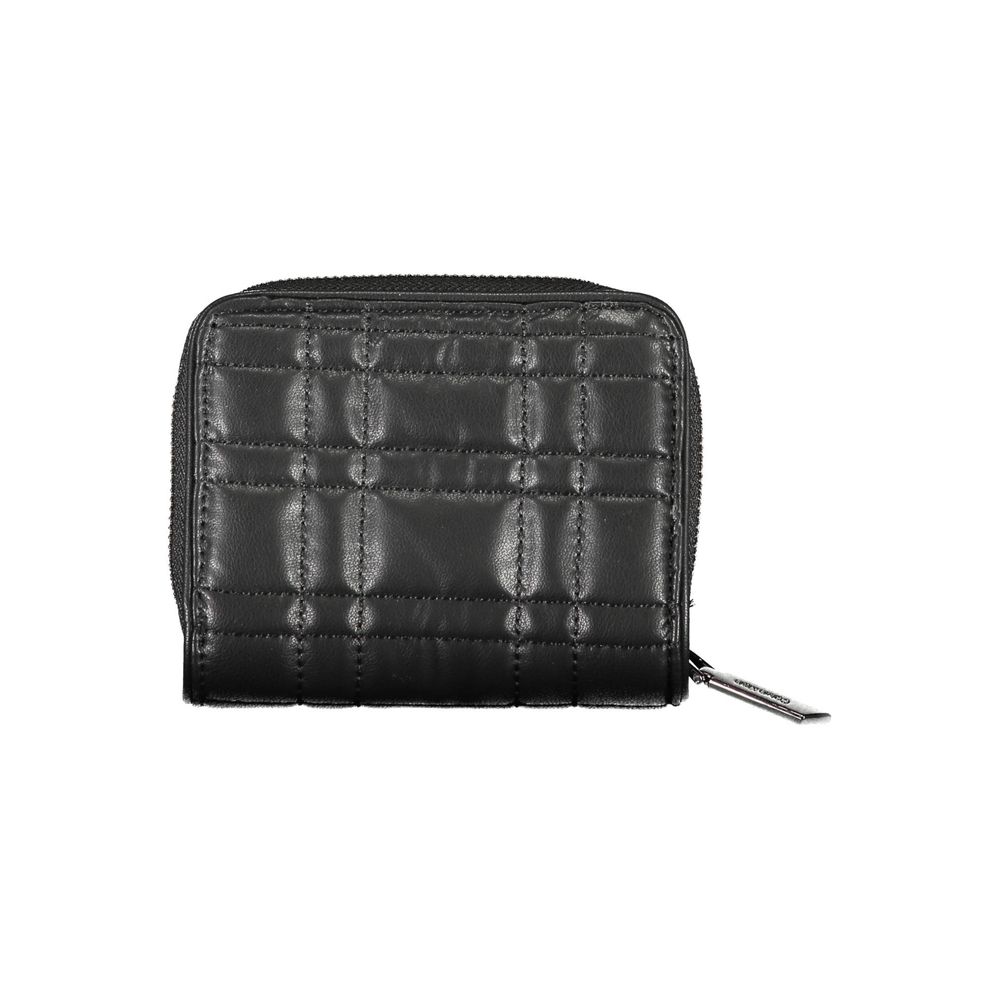 Schwarze Polyester-Damenbrieftasche
