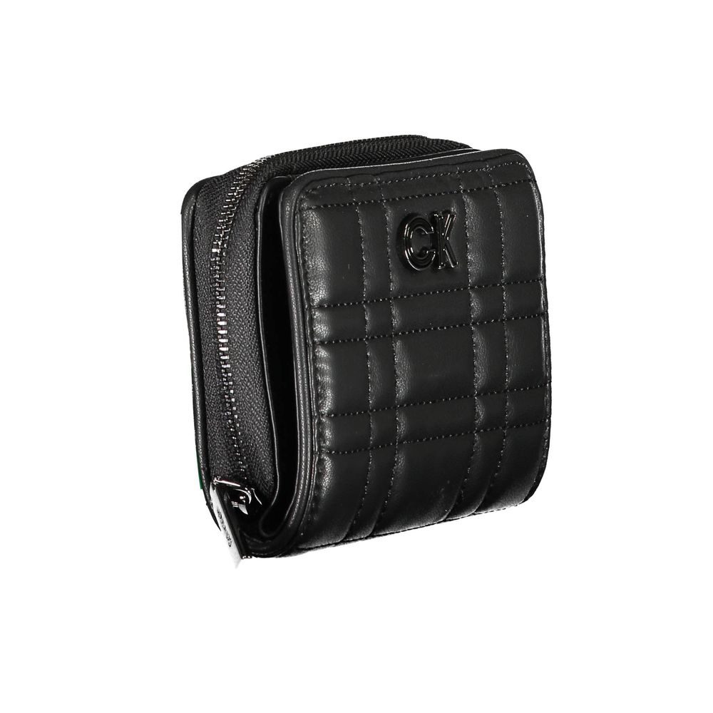 Schwarze Polyester-Damenbrieftasche