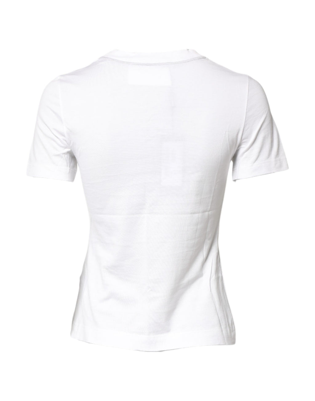 Weißes Baumwoll-T-Shirt mit Rundhalsausschnitt und Grafikprint