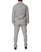 Black White DG Print Cotton Pajama Set Sleepwear