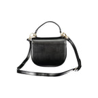 Nero Polyurethane Women's Bag with Handle and Shoulder Strap