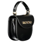 Nero Polyurethane Women's Bag with Handle and Shoulder Strap